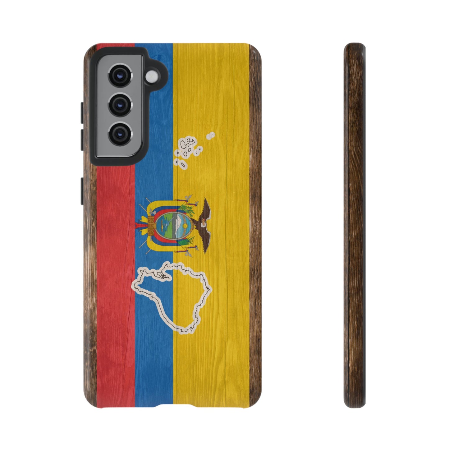 Ecuador Flag Phone Map Case Protective Tough Cover Flag of Ecuador Samsung Ecuadorian Pride Hard Plastic Back Ecuadorian Flag Cover