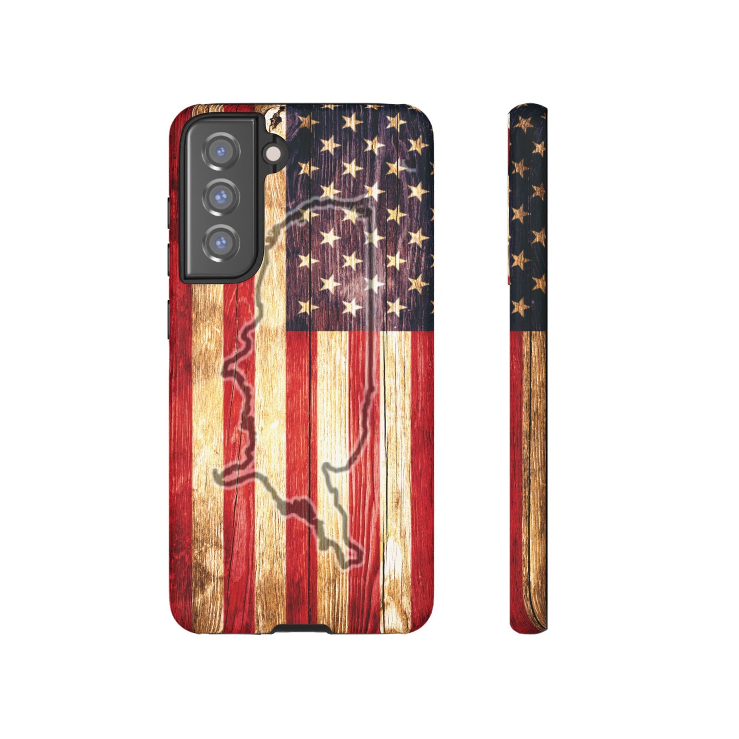 USA flag & map tough phone case for iPhone Samsung Google Patriotic impact-resistant cover with UV protection and shock absorption USA Flag