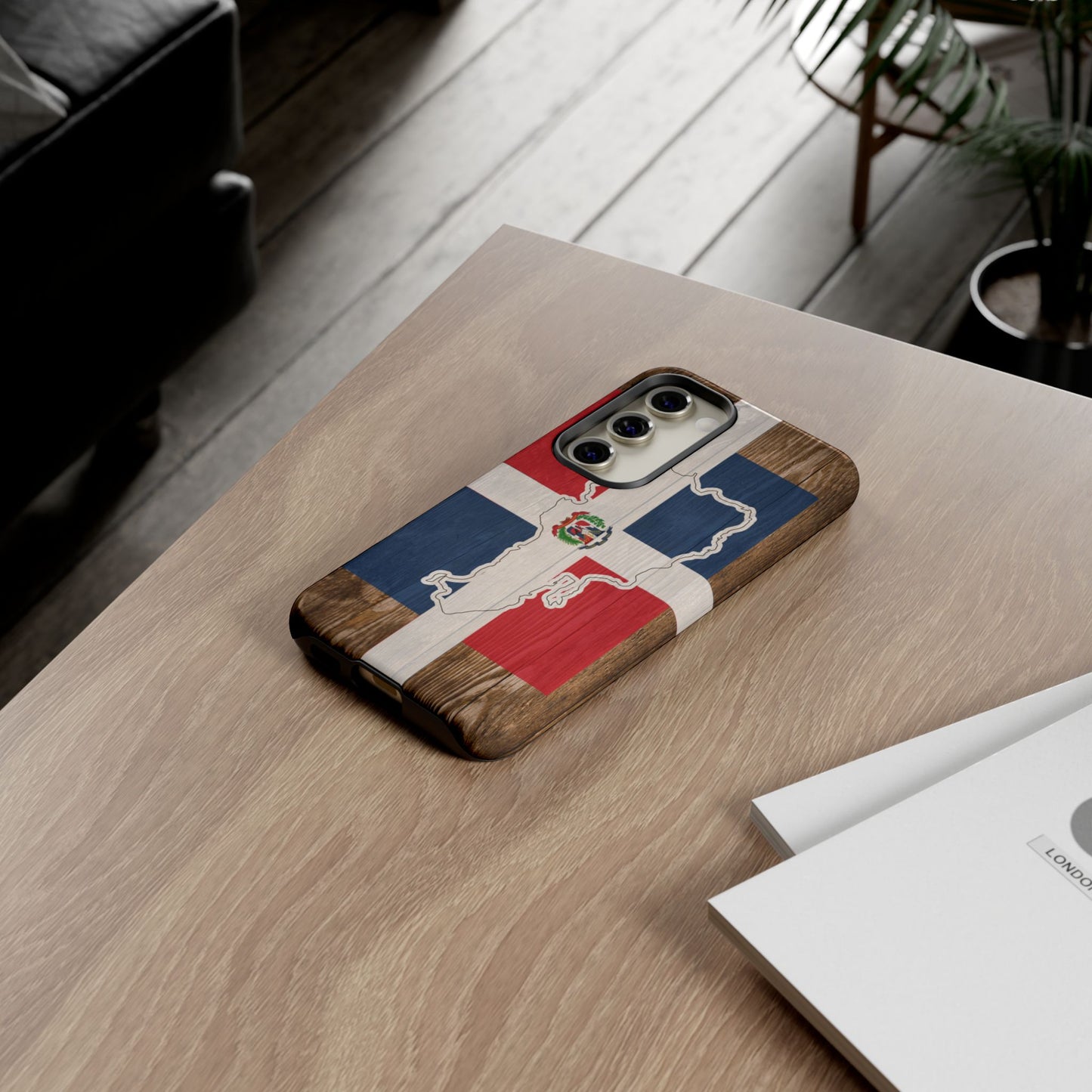 Dominican Republic Flag Phone Map Case Protective Tough Cover Flag of Dominican Pride Hard Plastic Back DR Flag Cover Dominicana