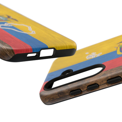 Ecuador Flag Phone Map Case Protective Tough Cover Flag of Ecuador Samsung Ecuadorian Pride Hard Plastic Back Ecuadorian Flag Cover