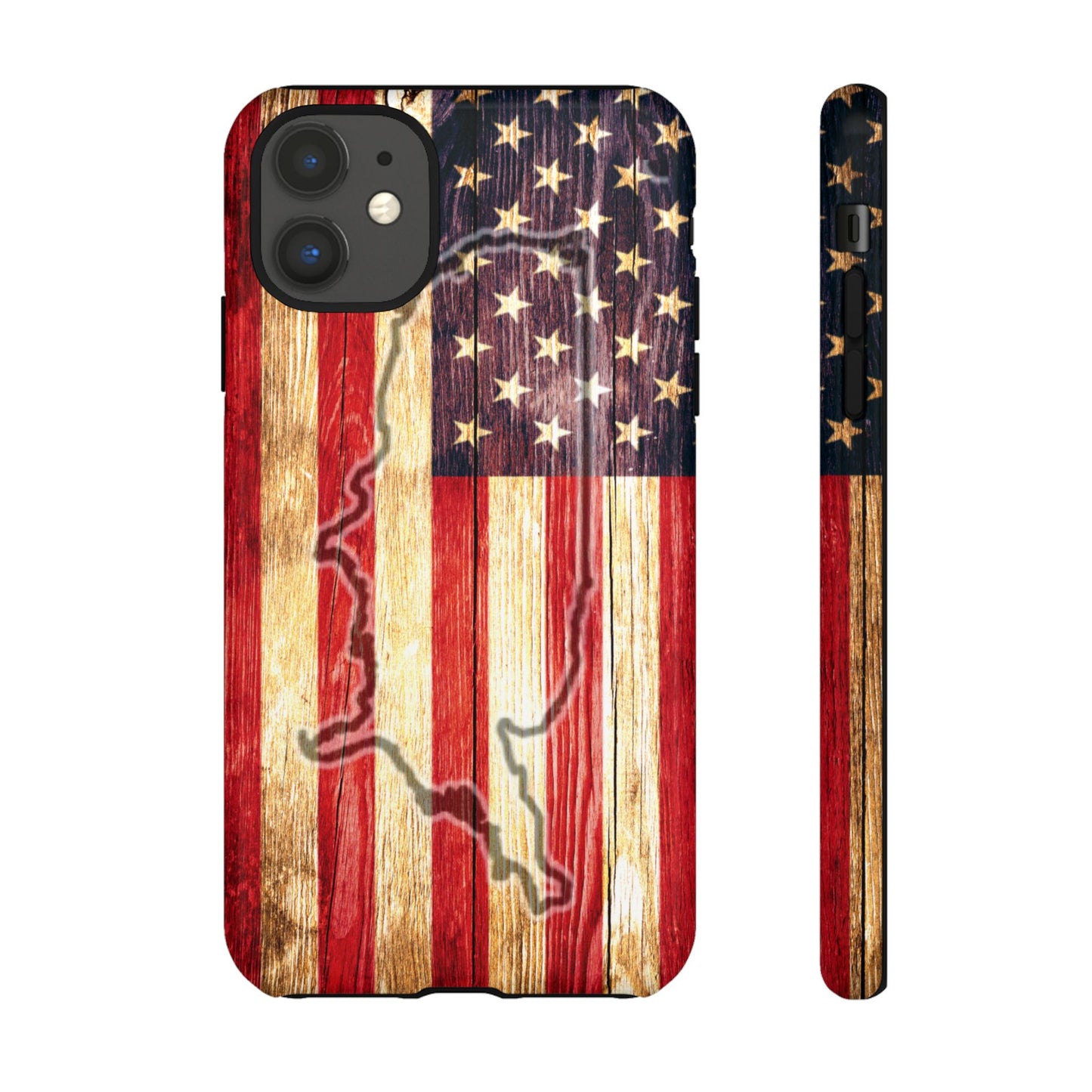 USA flag & map tough phone case for iPhone Samsung Google Patriotic impact-resistant cover with UV protection and shock absorption USA Flag