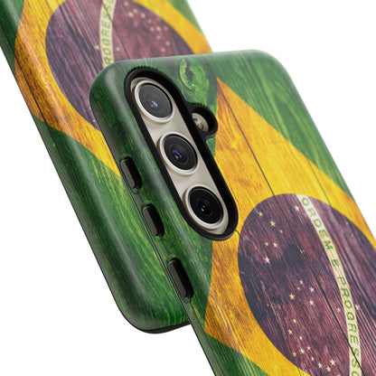 Brazil Phone Case Protective Tough Cover Flag of Brazil Samsung Brazilian Pride Hard Plastic Back Brazil Flag Cover IPhone Souvenir Gift Protective Case