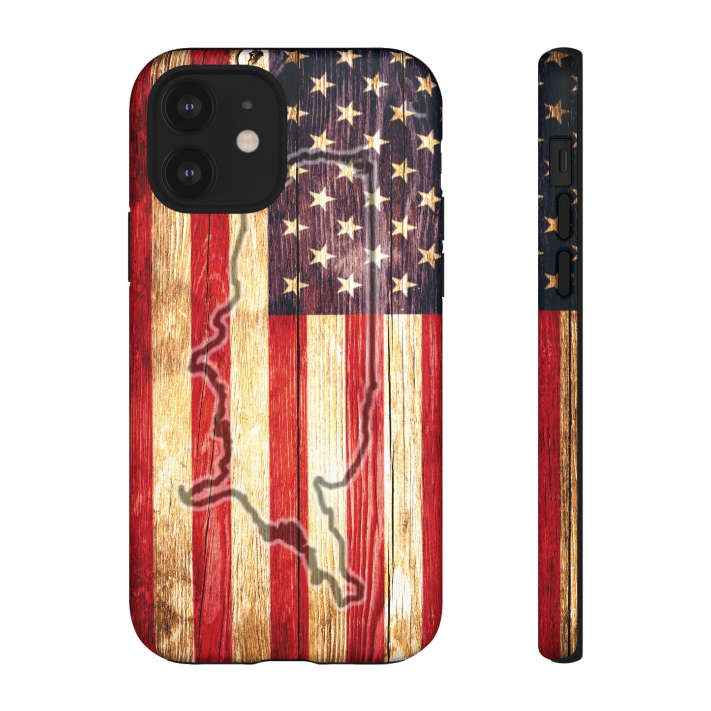 USA flag & map tough phone case for iPhone Samsung Google Patriotic impact-resistant cover with UV protection and shock absorption USA Flag