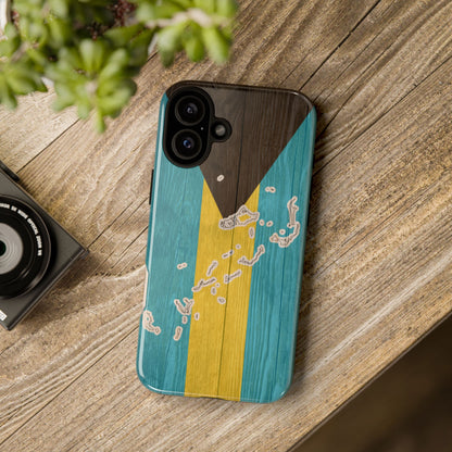 Bahamas Flag Phone Map Case Protective Tough Cover Flag of Bahamas Samsung Bahamian Pride Hard Plastic Back Bahamas Flag Cover