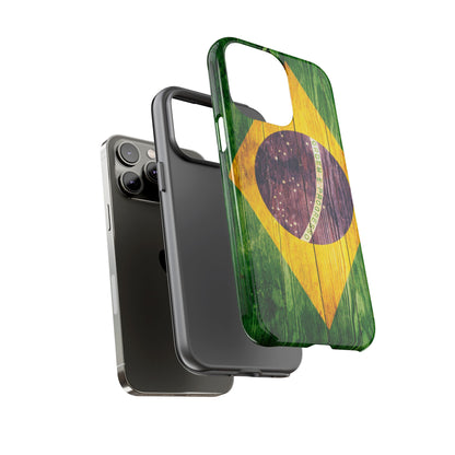 Brazil Phone Case Protective Tough Cover Flag of Brazil Samsung Brazilian Pride Hard Plastic Back Brazil Flag Cover IPhone Souvenir Gift Protective Case
