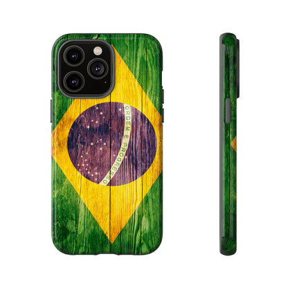Brazil Phone Case Protective Tough Cover Flag of Brazil Samsung Brazilian Pride Hard Plastic Back Brazil Flag Cover IPhone Souvenir Gift Protective Case