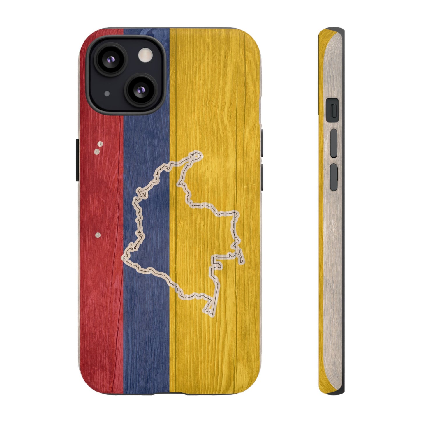 Colombian Flag Map Style iPhone Case Protective Tough Cover Flag of Colombia Samsung Colombian Pride Huawei Hard Plastic Back Colombia Phone