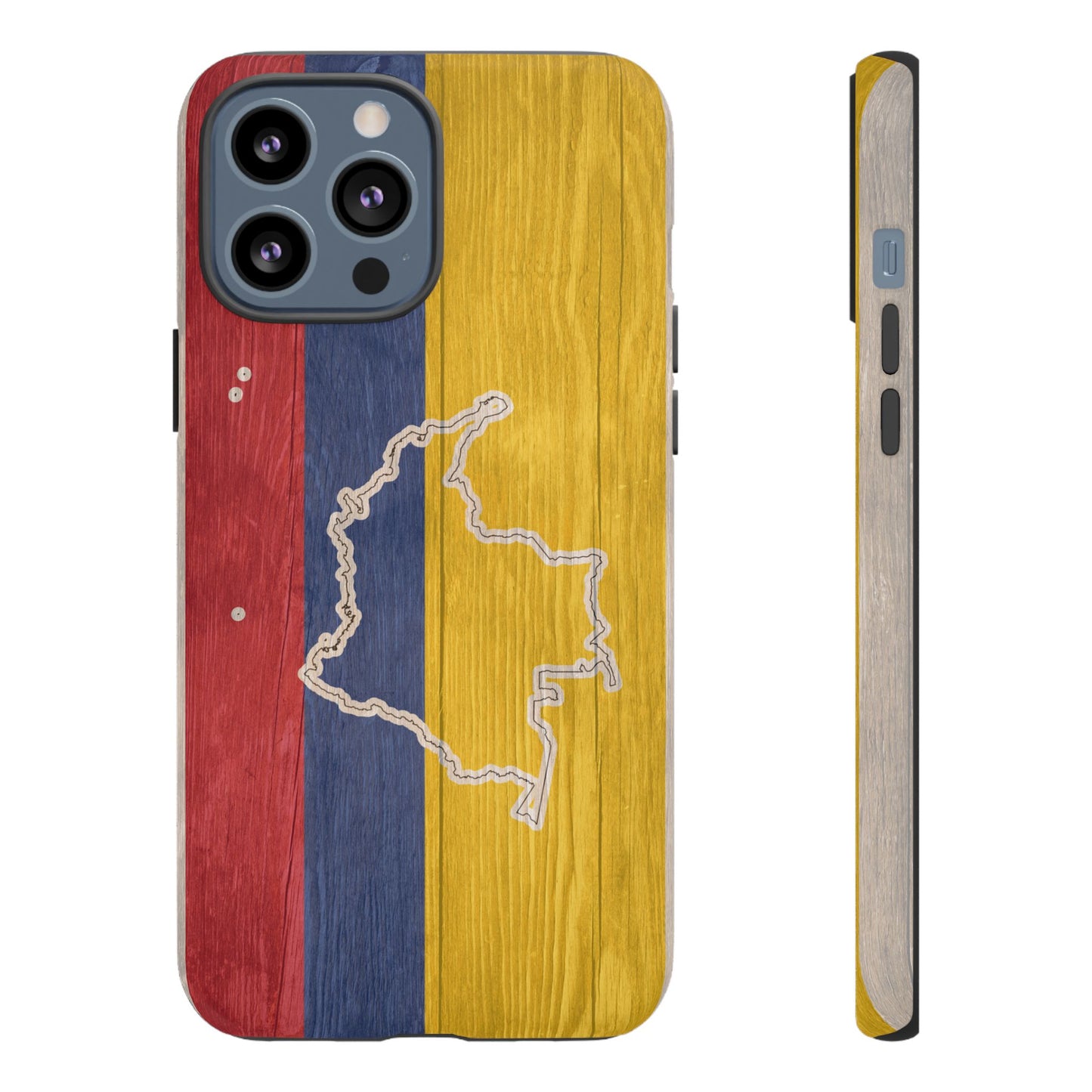 Colombian Flag Map Style iPhone Case Protective Tough Cover Flag of Colombia Samsung Colombian Pride Huawei Hard Plastic Back Colombia Phone