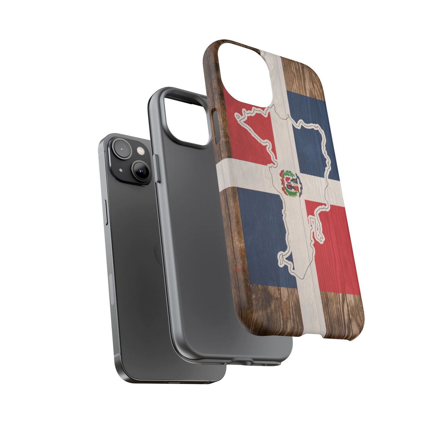 Dominican Republic Flag Phone Map Case Protective Tough Cover Flag of Dominican Pride Hard Plastic Back DR Flag Cover Dominicana