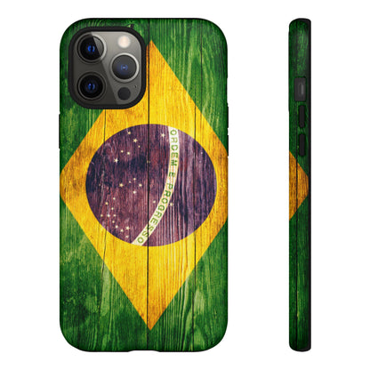 Brazil Phone Case Protective Tough Cover Flag of Brazil Samsung Brazilian Pride Hard Plastic Back Brazil Flag Cover IPhone Souvenir Gift Protective Case