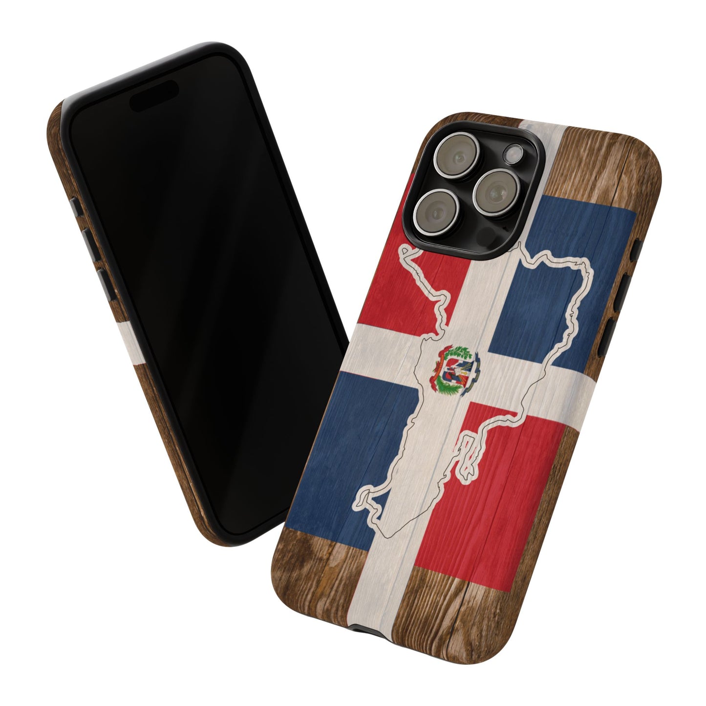 Dominican Republic Flag Phone Map Case Protective Tough Cover Flag of Dominican Pride Hard Plastic Back DR Flag Cover Dominicana