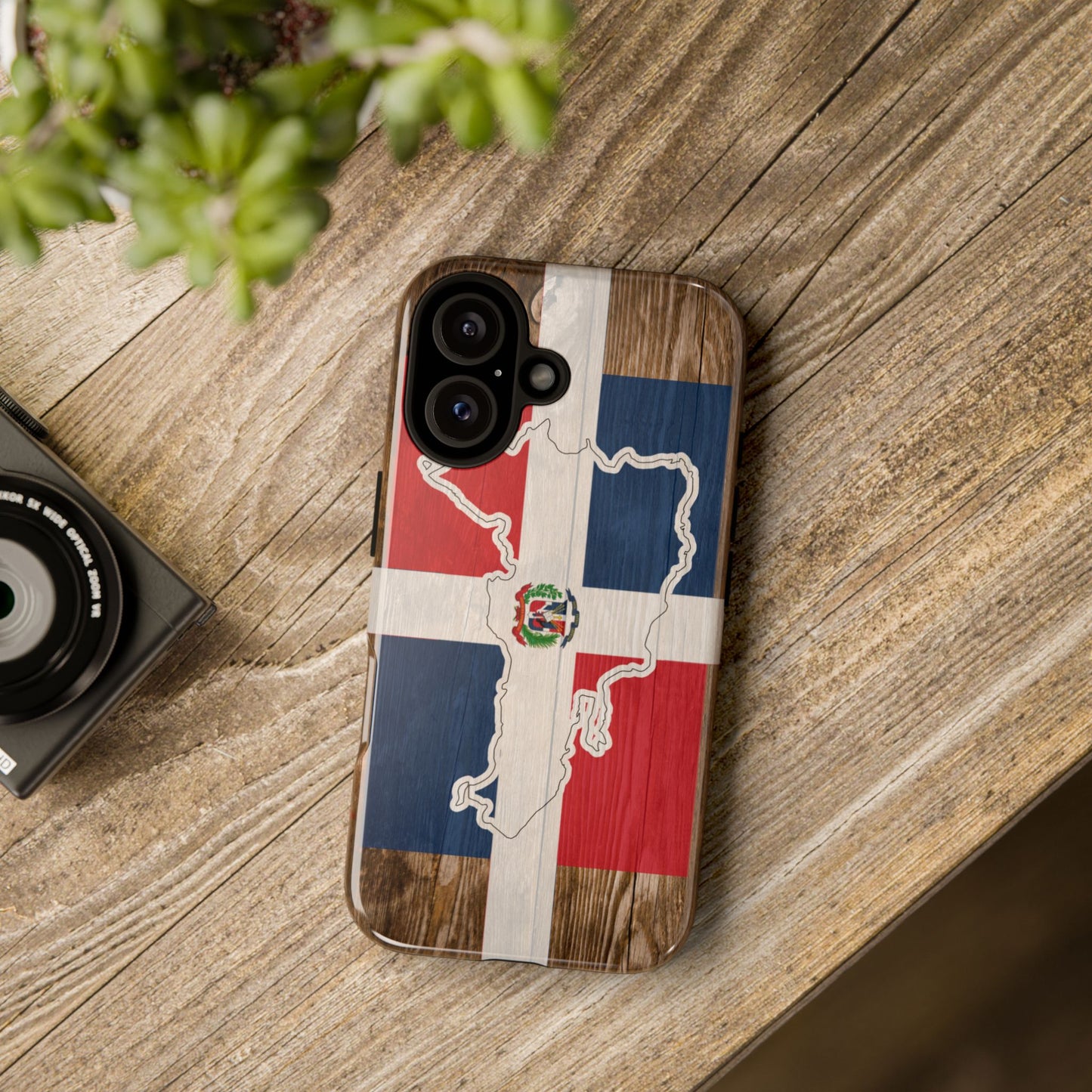 Dominican Republic Flag Phone Map Case Protective Tough Cover Flag of Dominican Pride Hard Plastic Back DR Flag Cover Dominicana