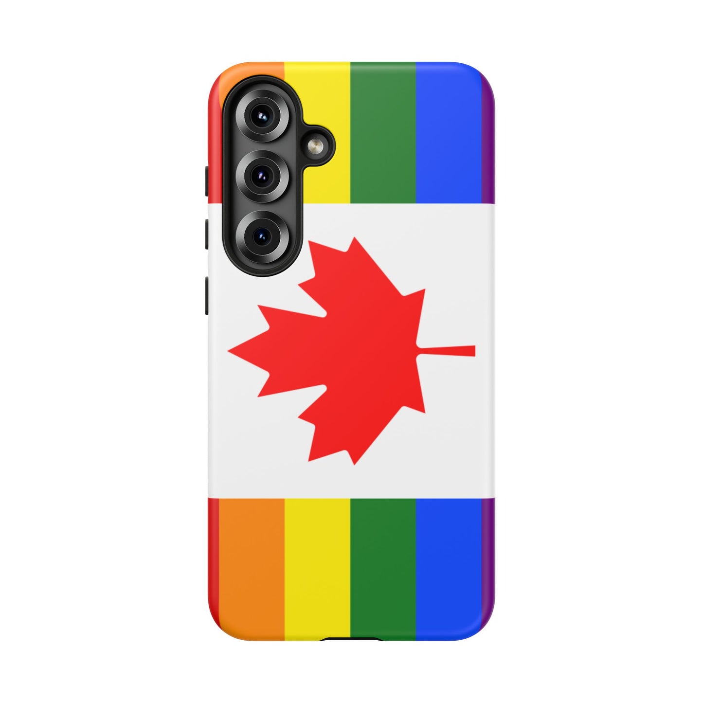 Pride Flag Phone Case -Tough Cases for LGBTQ+ Supporters Canada Theme Rainbow Design Colorful Accessories Birthday Gift