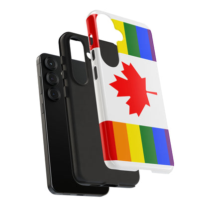 Pride Flag Phone Case -Tough Cases for LGBTQ+ Supporters Canada Theme Rainbow Design Colorful Accessories Birthday Gift