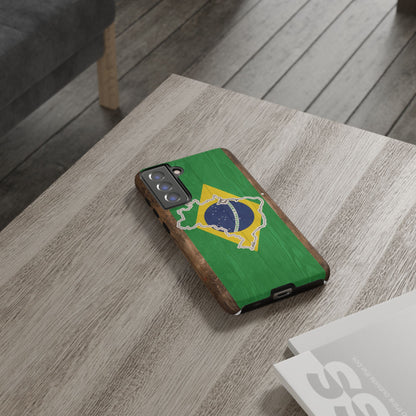 Brazil Flag Phone Map Case Protective Tough Cover Flag of Brazil Samsung Brazilian Pride Hard Plastic Back Brazil Flag Cover
