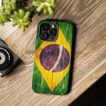 Brazil Phone Case Protective Tough Cover Flag of Brazil Samsung Brazilian Pride Hard Plastic Back Brazil Flag Cover IPhone Souvenir Gift Protective Case