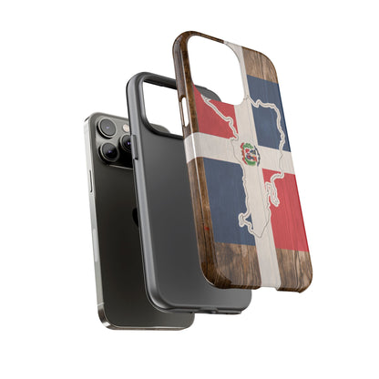 Dominican Republic Flag Phone Map Case Protective Tough Cover Flag of Dominican Pride Hard Plastic Back DR Flag Cover Dominicana