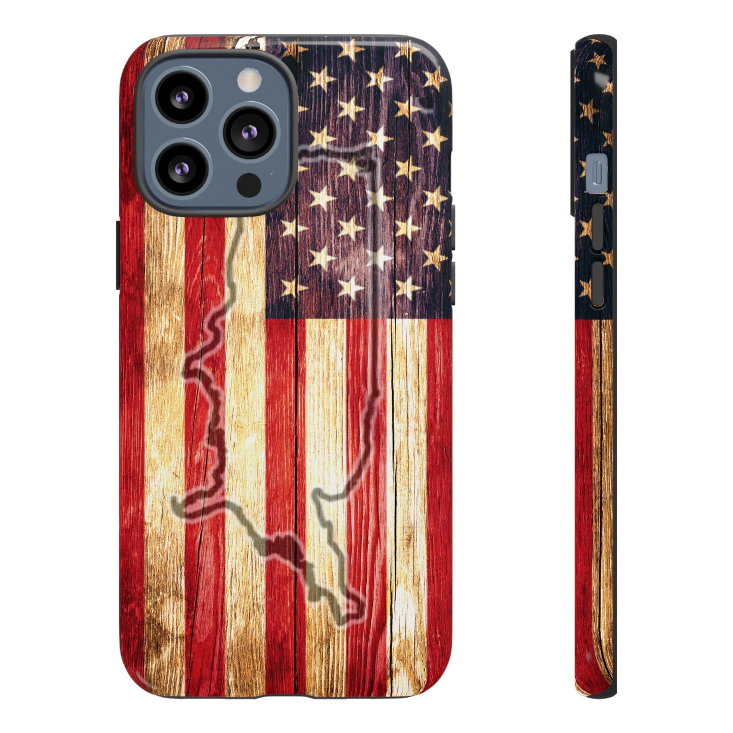 USA flag & map tough phone case for iPhone Samsung Google Patriotic impact-resistant cover with UV protection and shock absorption USA Flag