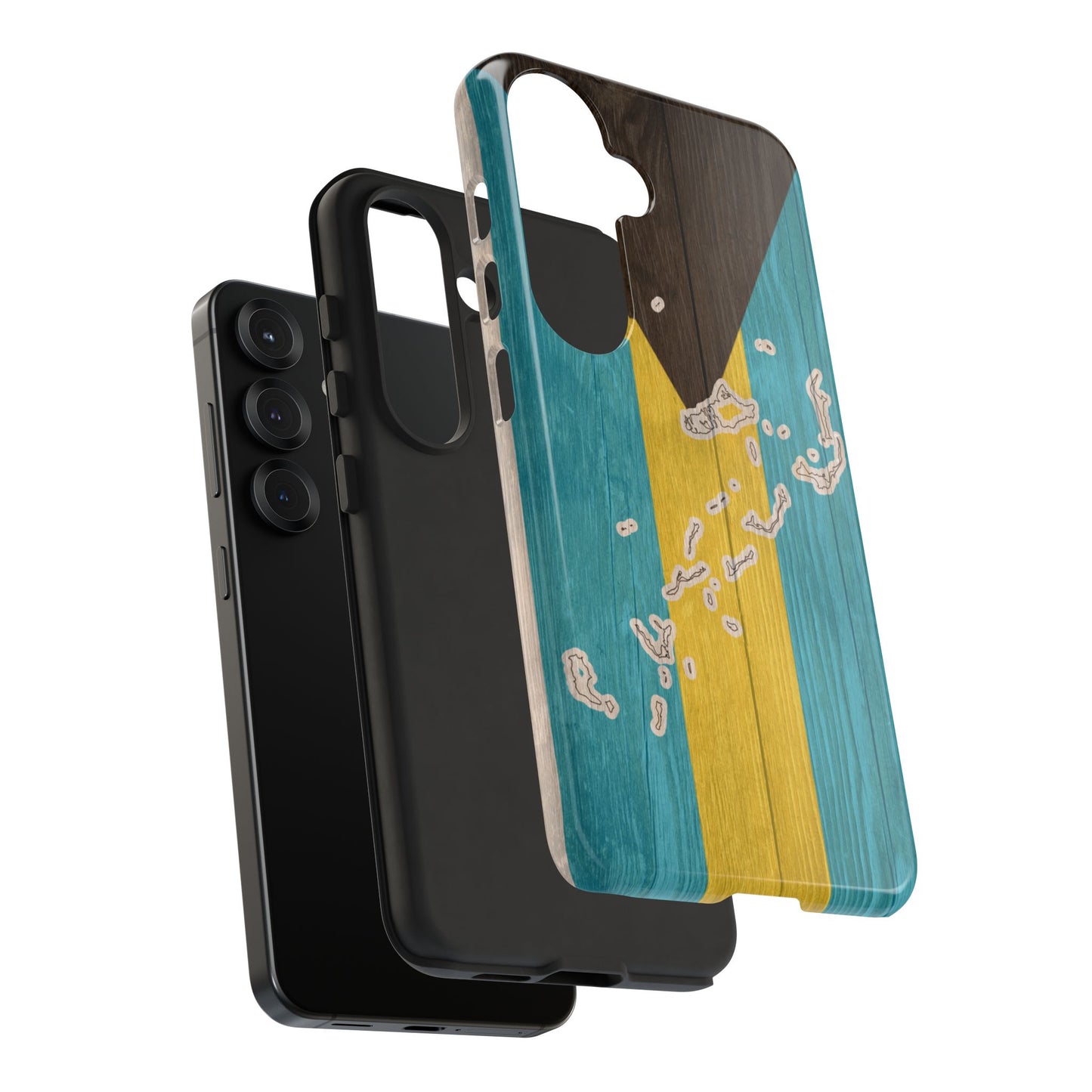 Bahamas Flag Phone Map Case Protective Tough Cover Flag of Bahamas Samsung Bahamian Pride Hard Plastic Back Bahamas Flag Cover