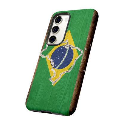 Brazil Flag Phone Map Case Protective Tough Cover Flag of Brazil Samsung Brazilian Pride Hard Plastic Back Brazil Flag Cover