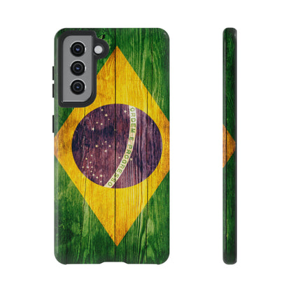 Brazil Phone Case Protective Tough Cover Flag of Brazil Samsung Brazilian Pride Hard Plastic Back Brazil Flag Cover IPhone Souvenir Gift Protective Case