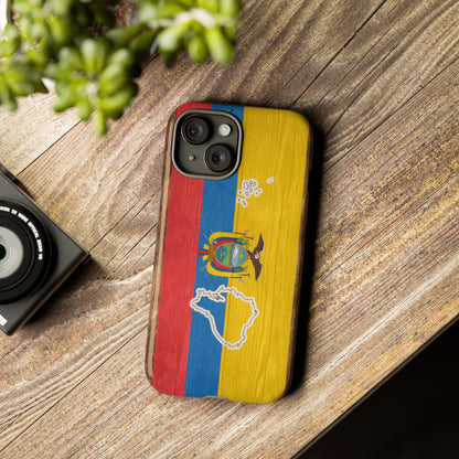 Ecuador Flag Phone Map Case Protective Tough Cover Flag of Ecuador Samsung Ecuadorian Pride Hard Plastic Back Ecuadorian Flag Cover