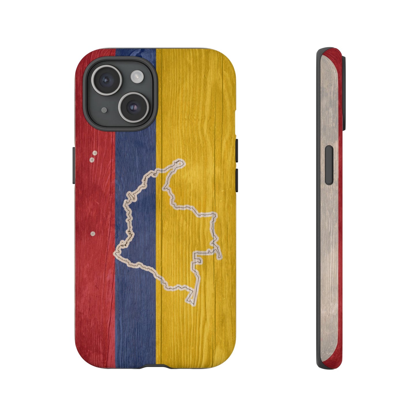 Colombian Flag Map Style iPhone Case Protective Tough Cover Flag of Colombia Samsung Colombian Pride Huawei Hard Plastic Back Colombia Phone