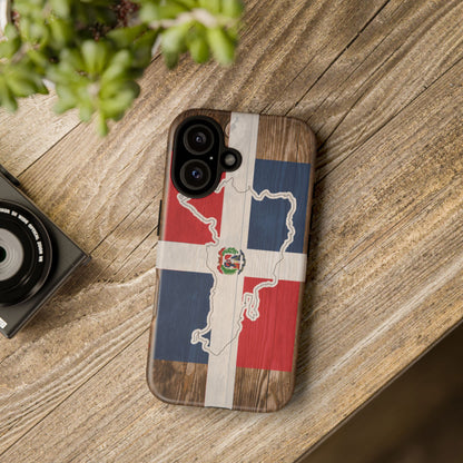 Dominican Republic Flag Phone Map Case Protective Tough Cover Flag of Dominican Pride Hard Plastic Back DR Flag Cover Dominicana