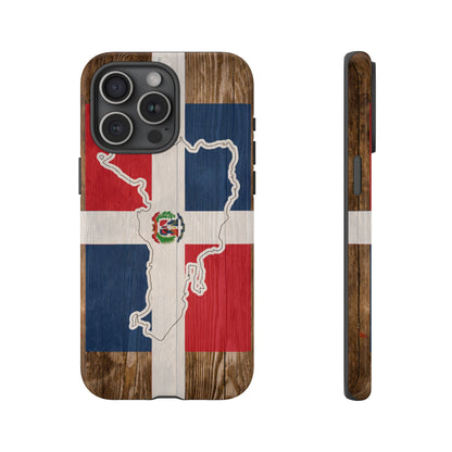 Dominican Republic Flag Phone Map Case Protective Tough Cover Flag of Dominican Pride Hard Plastic Back DR Flag Cover Dominicana