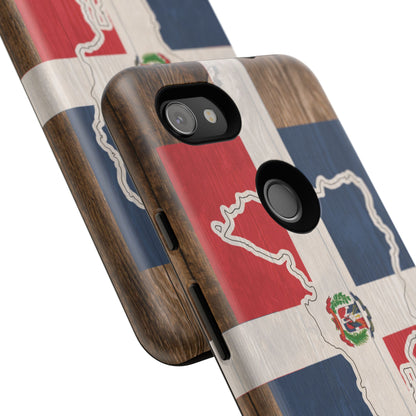 Dominican Republic Flag Phone Map Case Protective Tough Cover Flag of Dominican Pride Hard Plastic Back DR Flag Cover Dominicana