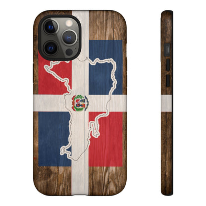 Dominican Republic Flag Phone Map Case Protective Tough Cover Flag of Dominican Pride Hard Plastic Back DR Flag Cover Dominicana