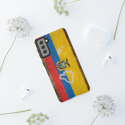 Ecuador Flag Phone Map Case Protective Tough Cover Flag of Ecuador Samsung Ecuadorian Pride Hard Plastic Back Ecuadorian Flag Cover