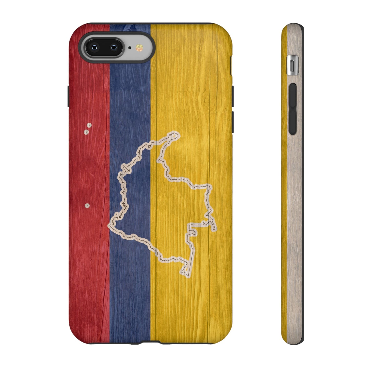Colombian Flag Map Style iPhone Case Protective Tough Cover Flag of Colombia Samsung Colombian Pride Huawei Hard Plastic Back Colombia Phone