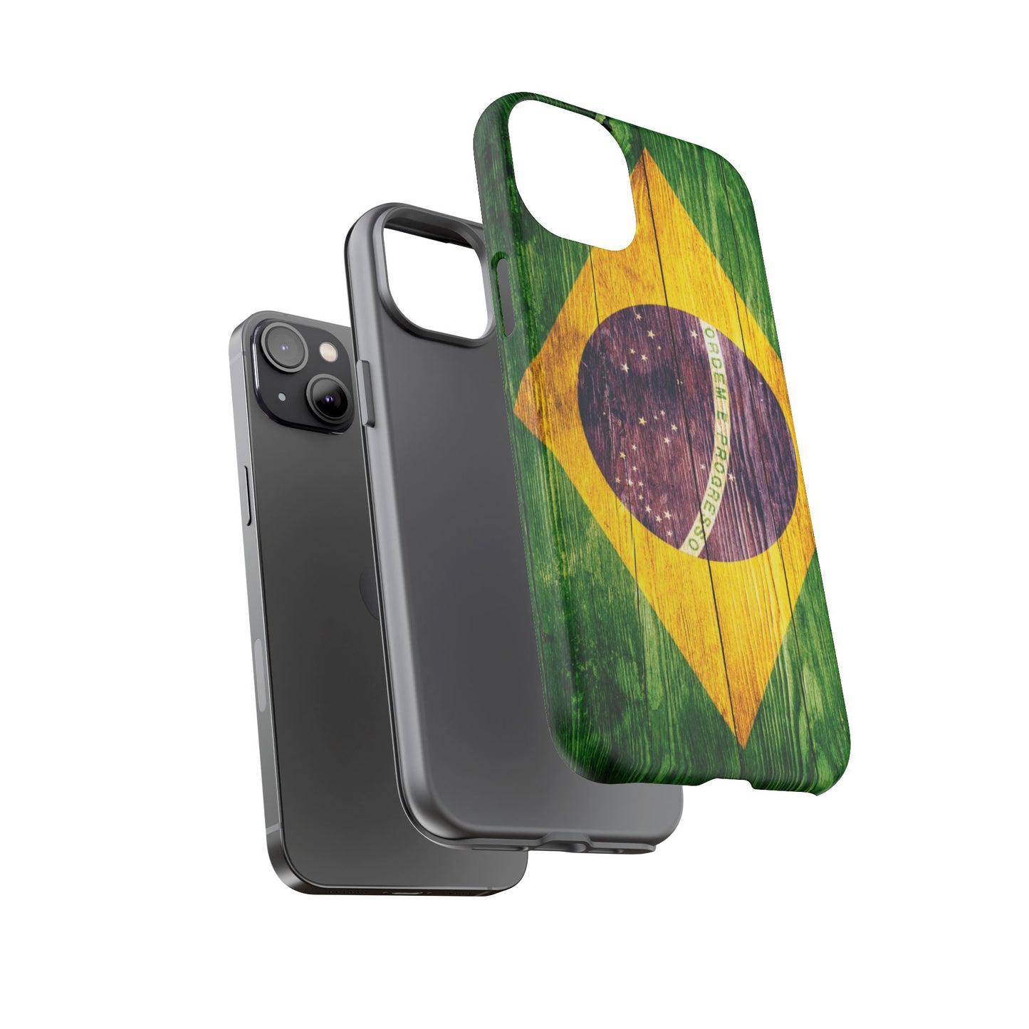Brazil Phone Case Protective Tough Cover Flag of Brazil Samsung Brazilian Pride Hard Plastic Back Brazil Flag Cover IPhone Souvenir Gift Protective Case