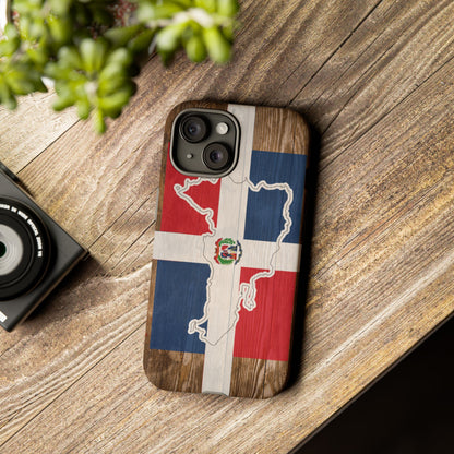 Dominican Republic Flag Phone Map Case Protective Tough Cover Flag of Dominican Pride Hard Plastic Back DR Flag Cover Dominicana