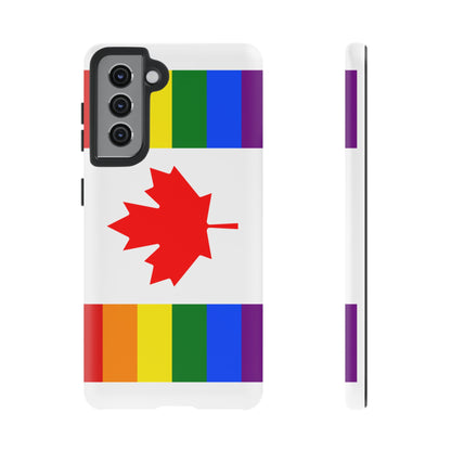 Pride Flag Phone Case -Tough Cases for LGBTQ+ Supporters Canada Theme Rainbow Design Colorful Accessories Birthday Gift