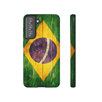 Brazil Phone Case Protective Tough Cover Flag of Brazil Samsung Brazilian Pride Hard Plastic Back Brazil Flag Cover IPhone Souvenir Gift Protective Case