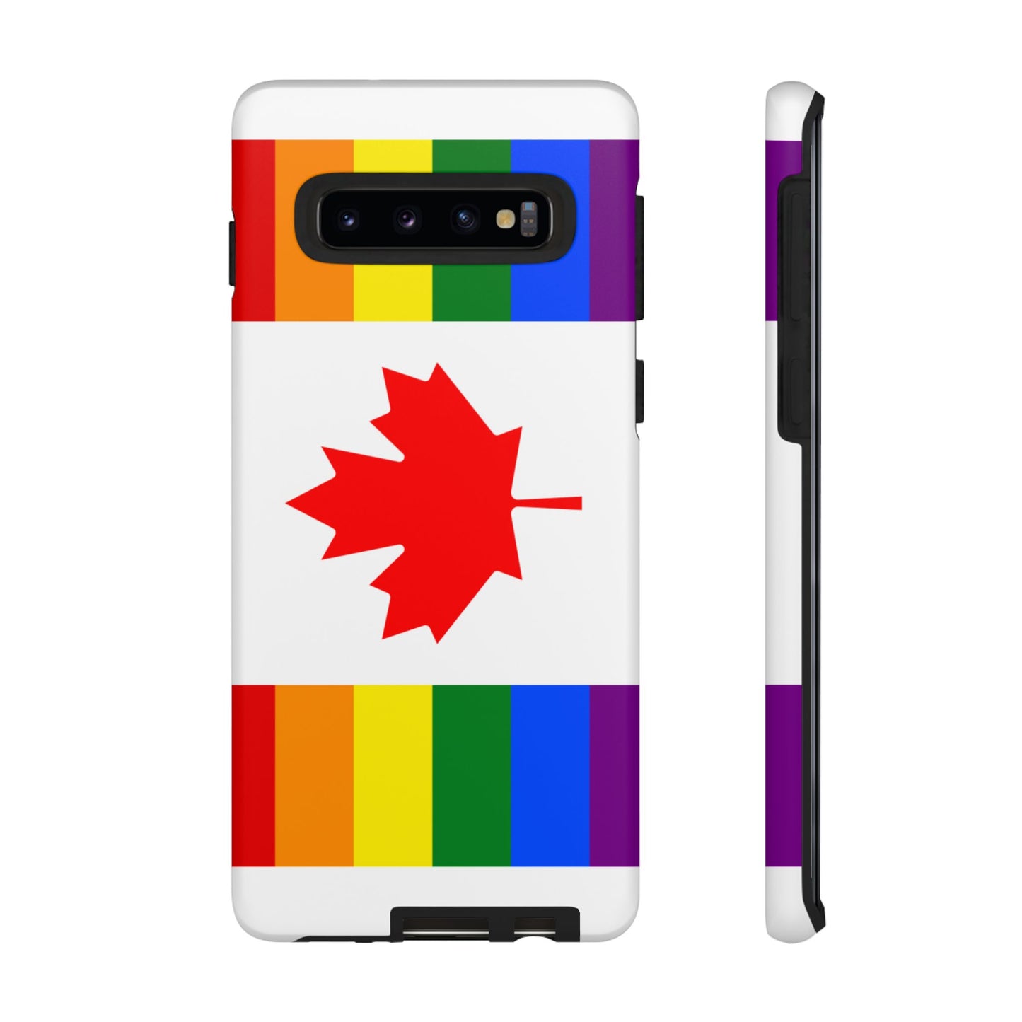 Pride Flag Phone Case -Tough Cases for LGBTQ+ Supporters Canada Theme Rainbow Design Colorful Accessories Birthday Gift