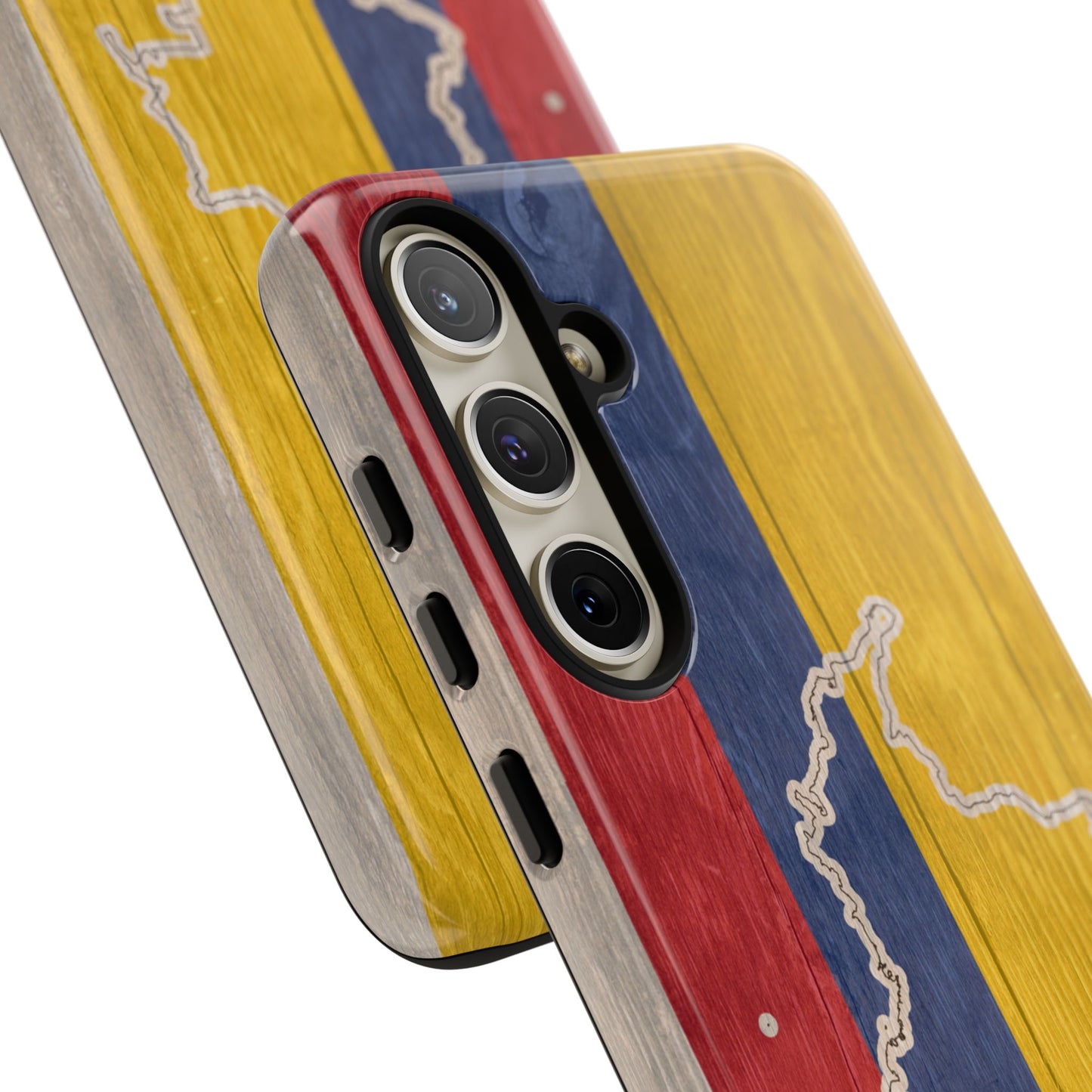 Colombian Flag Map Style iPhone Case Protective Tough Cover Flag of Colombia Samsung Colombian Pride Huawei Hard Plastic Back Colombia Phone