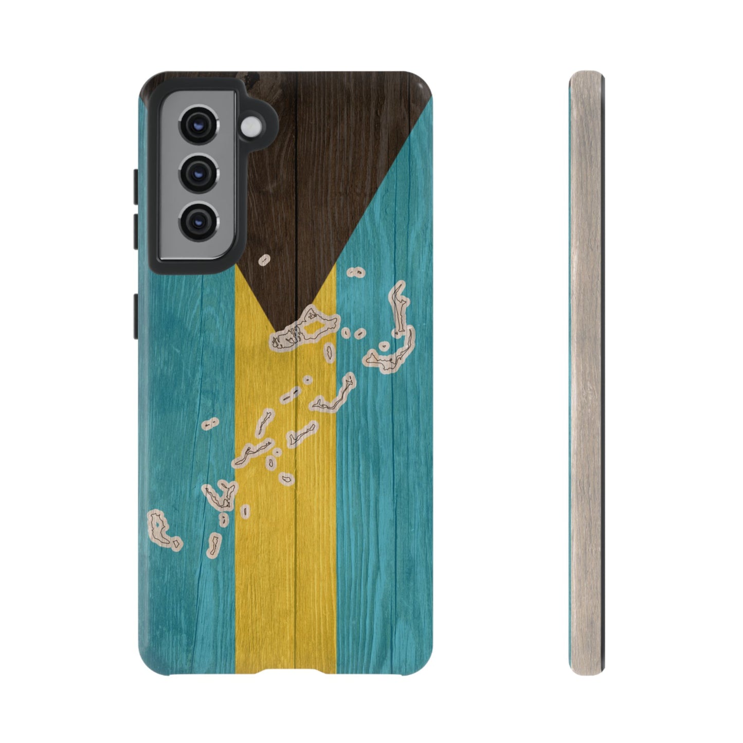 Bahamas Flag Phone Map Case Protective Tough Cover Flag of Bahamas Samsung Bahamian Pride Hard Plastic Back Bahamas Flag Cover