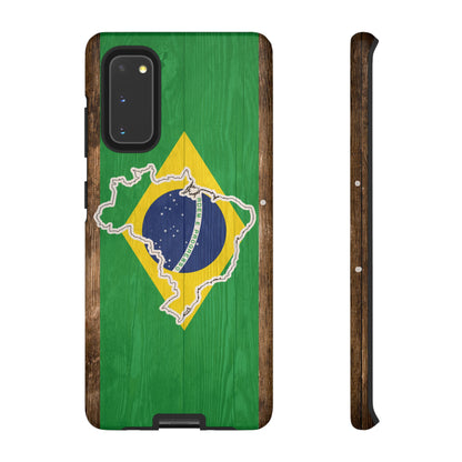 Brazil Flag Phone Map Case Protective Tough Cover Flag of Brazil Samsung Brazilian Pride Hard Plastic Back Brazil Flag Cover