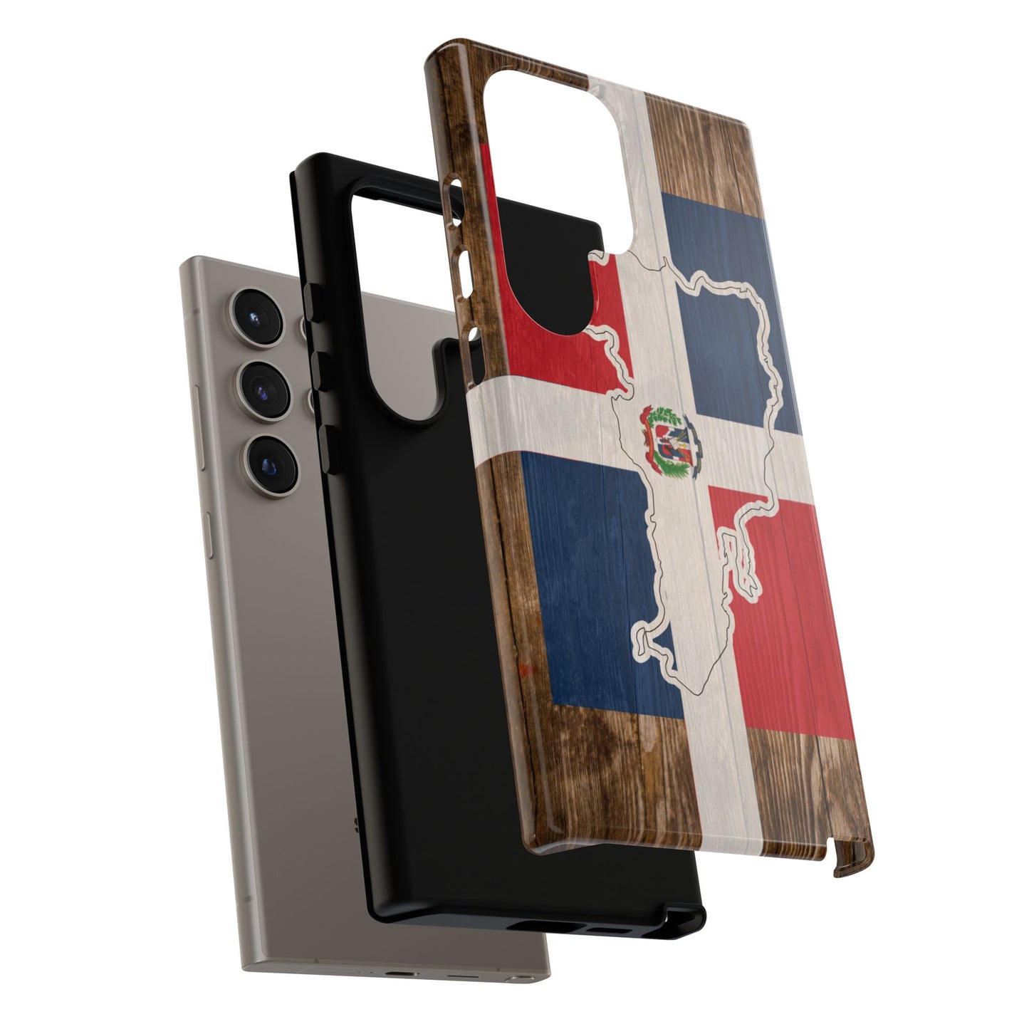 Dominican Republic Flag Phone Map Case Protective Tough Cover Flag of Dominican Pride Hard Plastic Back DR Flag Cover Dominicana