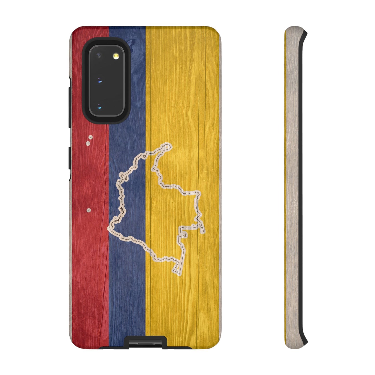 Colombian Flag Map Style iPhone Case Protective Tough Cover Flag of Colombia Samsung Colombian Pride Huawei Hard Plastic Back Colombia Phone