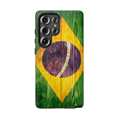 Brazil Phone Case Protective Tough Cover Flag of Brazil Samsung Brazilian Pride Hard Plastic Back Brazil Flag Cover IPhone Souvenir Gift Protective Case