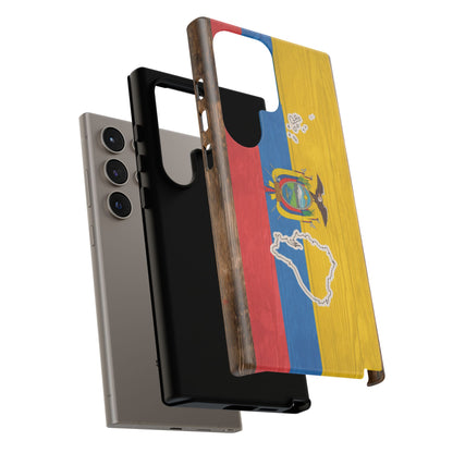 Ecuador Flag Phone Map Case Protective Tough Cover Flag of Ecuador Samsung Ecuadorian Pride Hard Plastic Back Ecuadorian Flag Cover