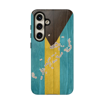 Bahamas Flag Phone Map Case Protective Tough Cover Flag of Bahamas Samsung Bahamian Pride Hard Plastic Back Bahamas Flag Cover