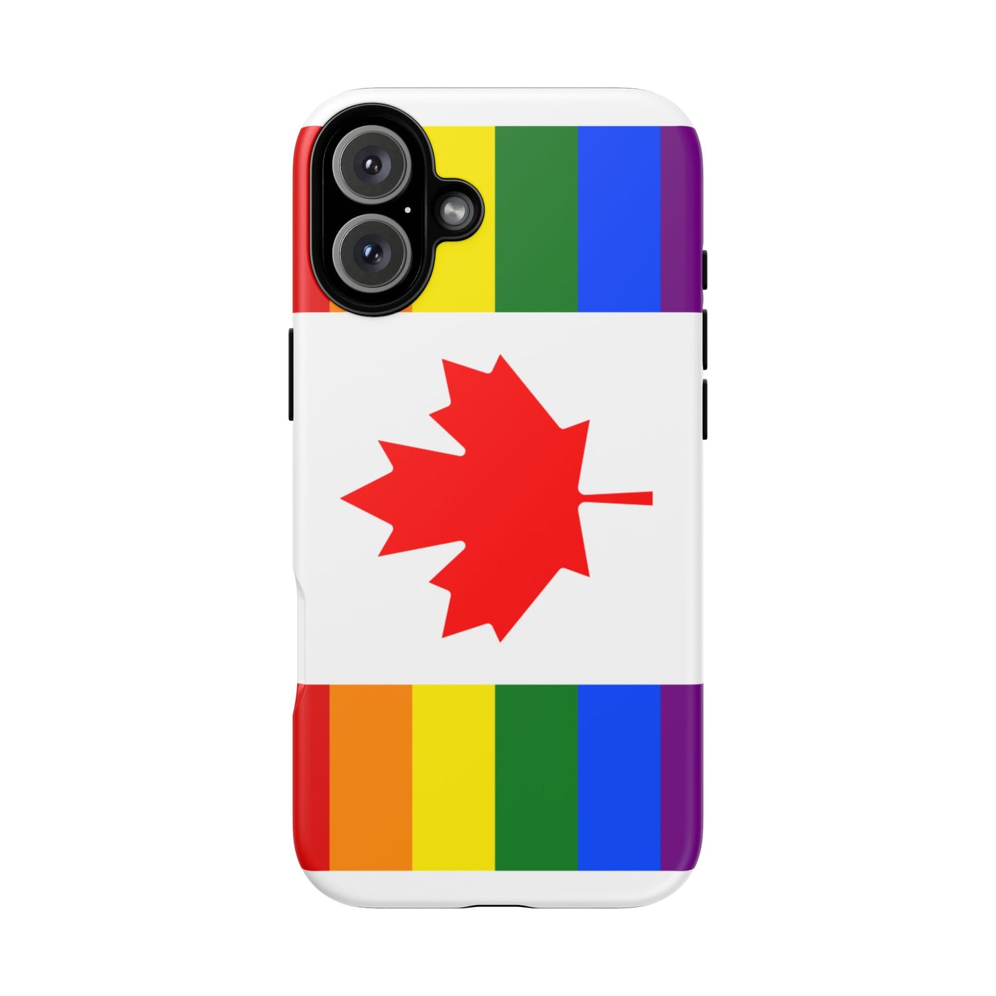 Pride Flag Phone Case -Tough Cases for LGBTQ+ Supporters Canada Theme Rainbow Design Colorful Accessories Birthday Gift
