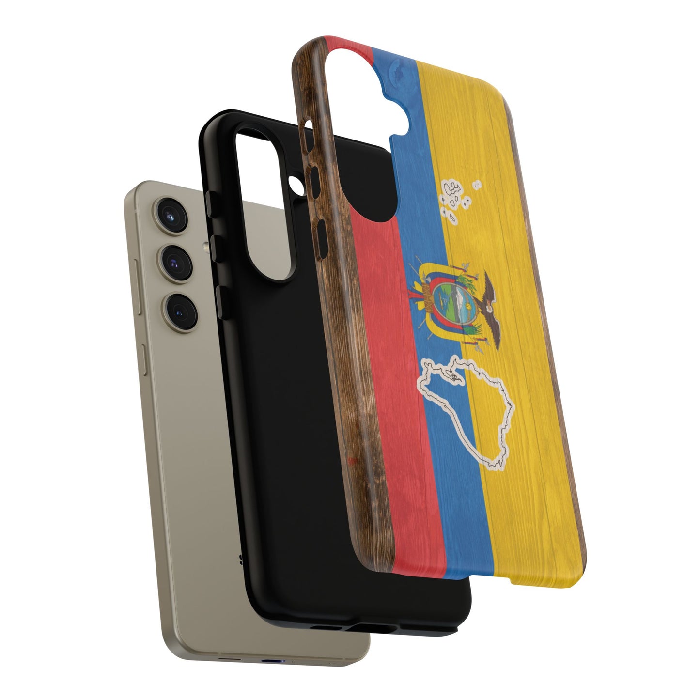 Ecuador Flag Phone Map Case Protective Tough Cover Flag of Ecuador Samsung Ecuadorian Pride Hard Plastic Back Ecuadorian Flag Cover