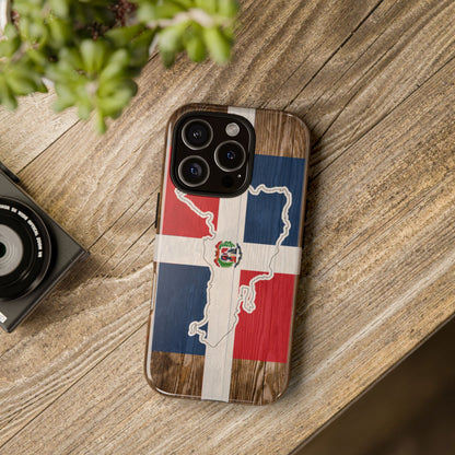 Dominican Republic Flag Phone Map Case Protective Tough Cover Flag of Dominican Pride Hard Plastic Back DR Flag Cover Dominicana