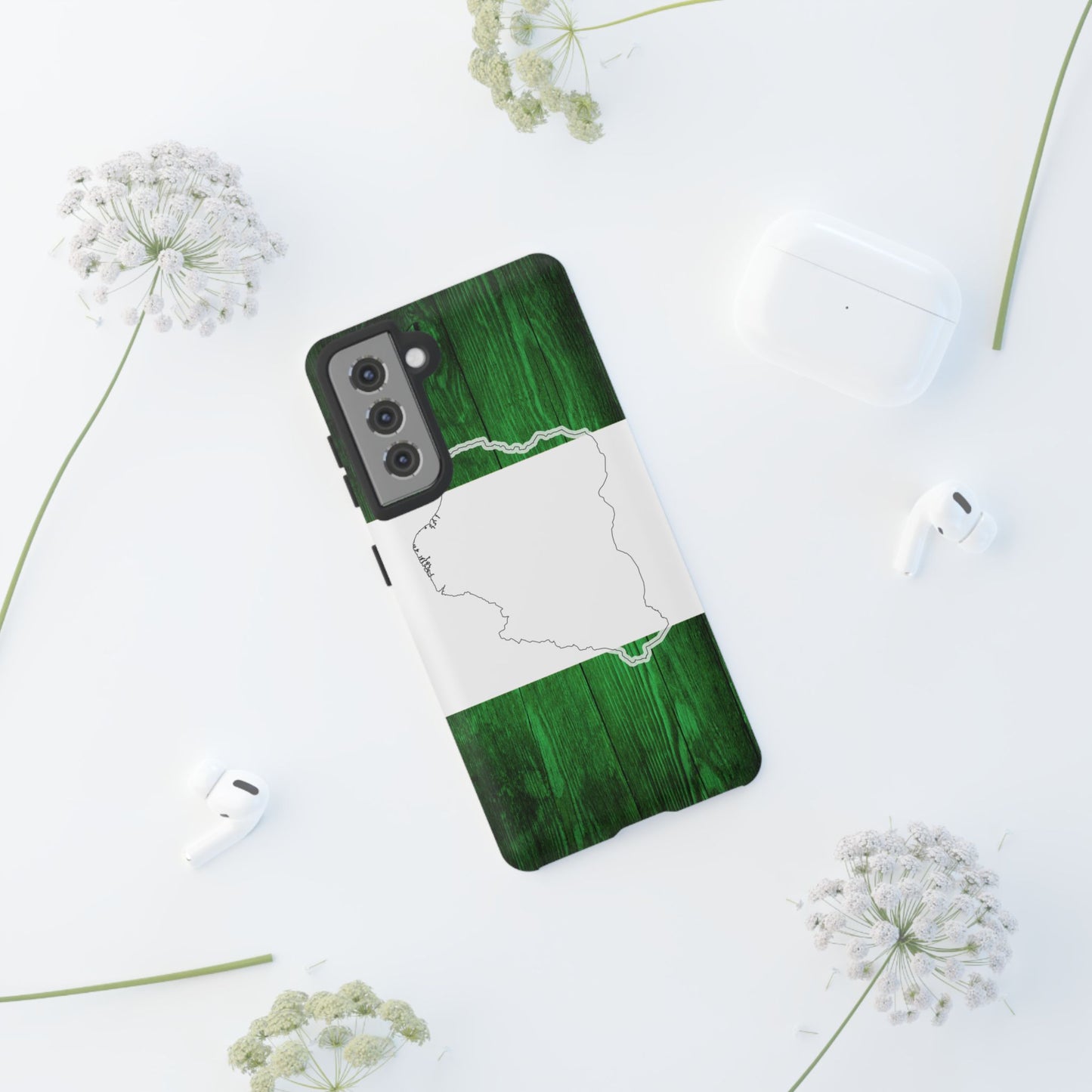 Nigeria Flag Phone Case, African Nation Protective Cover, Nigeria Pride Accessory, Tough Phone Case for Patriots, Nigerian Flag Mobile Case